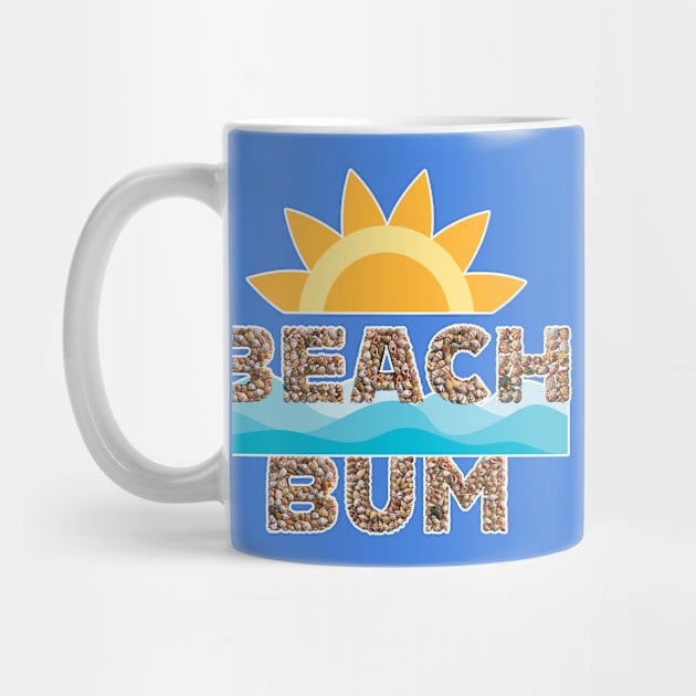 Beach Bum - with lettering in sea shells by ToochArt